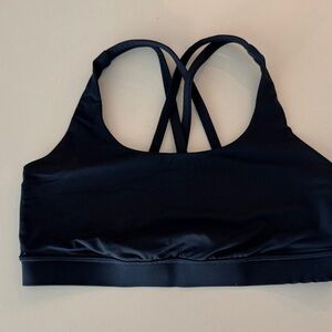 Lululemon Athletica Black Strappy Sports Bra - Navy - Size 8